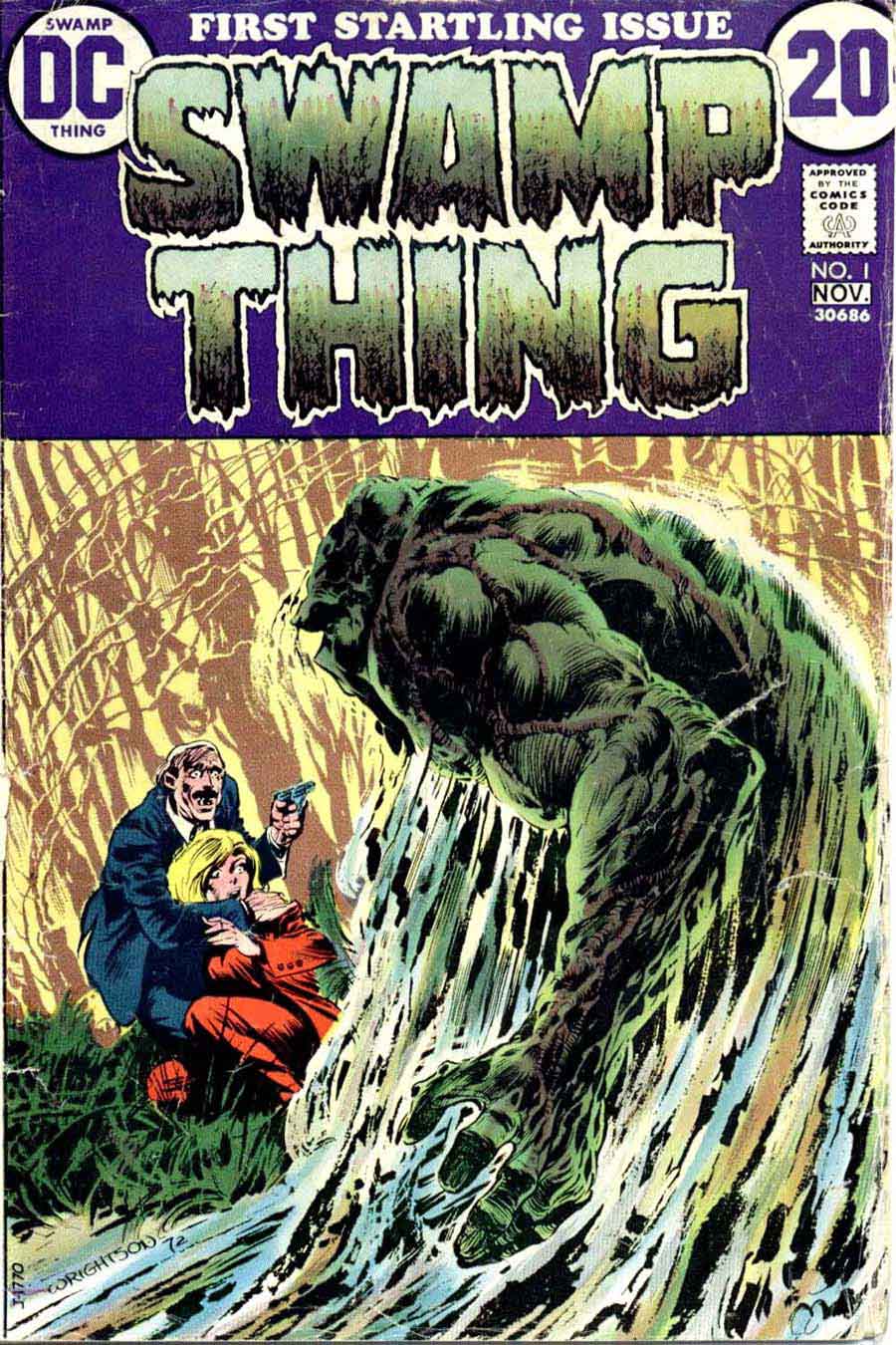 Swamp Thing #1 bronze age 1970s dc comic book cover art by Bernie Wrightson