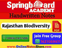 Rajasthan Biodiversity Notes PDf by Sprinboard Academy