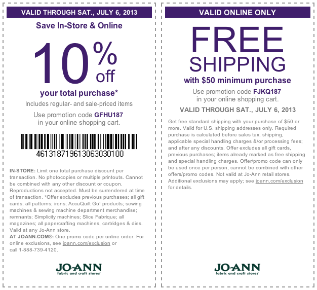 joann fabric 50 off coupon