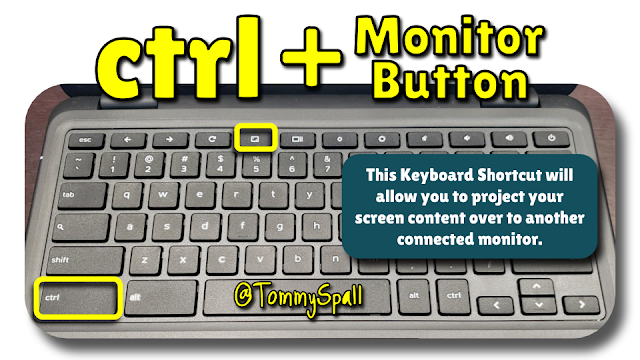 Chromebook Keyboard Shortcut: Mirror Your Monitor 💻 ️🖥️ w/ @TommySpall