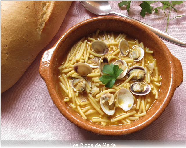 Fideos con Almejas con sobre de carmencita