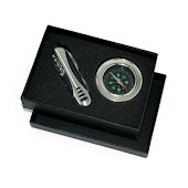 CENTRUM LINK - "Multifunction Knive With Compass" - ( Silver Color ) - HKN0703