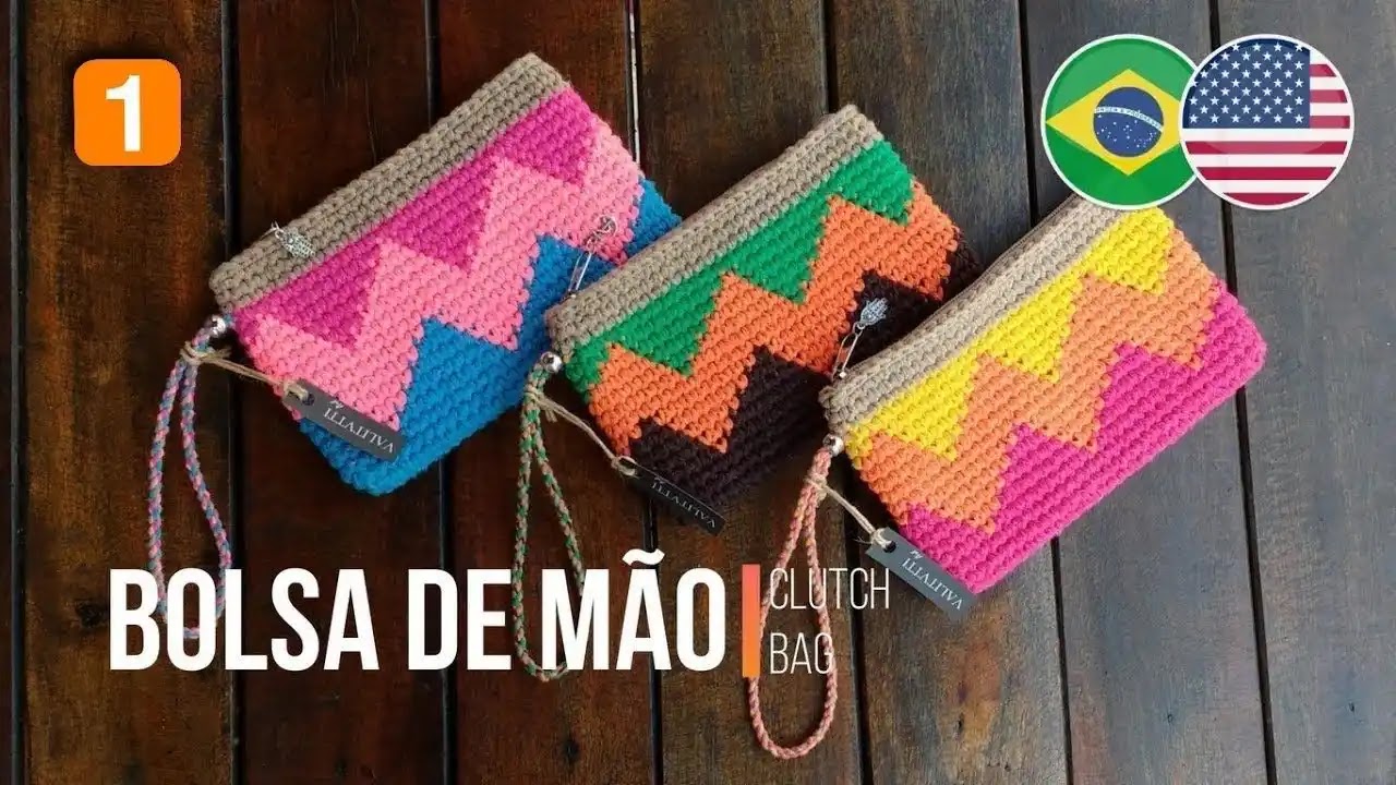 Reproducir Sencillez Helecho APRENDE GRATIS A TEJER Bolso de Mano o Clutch Bag a Crochet