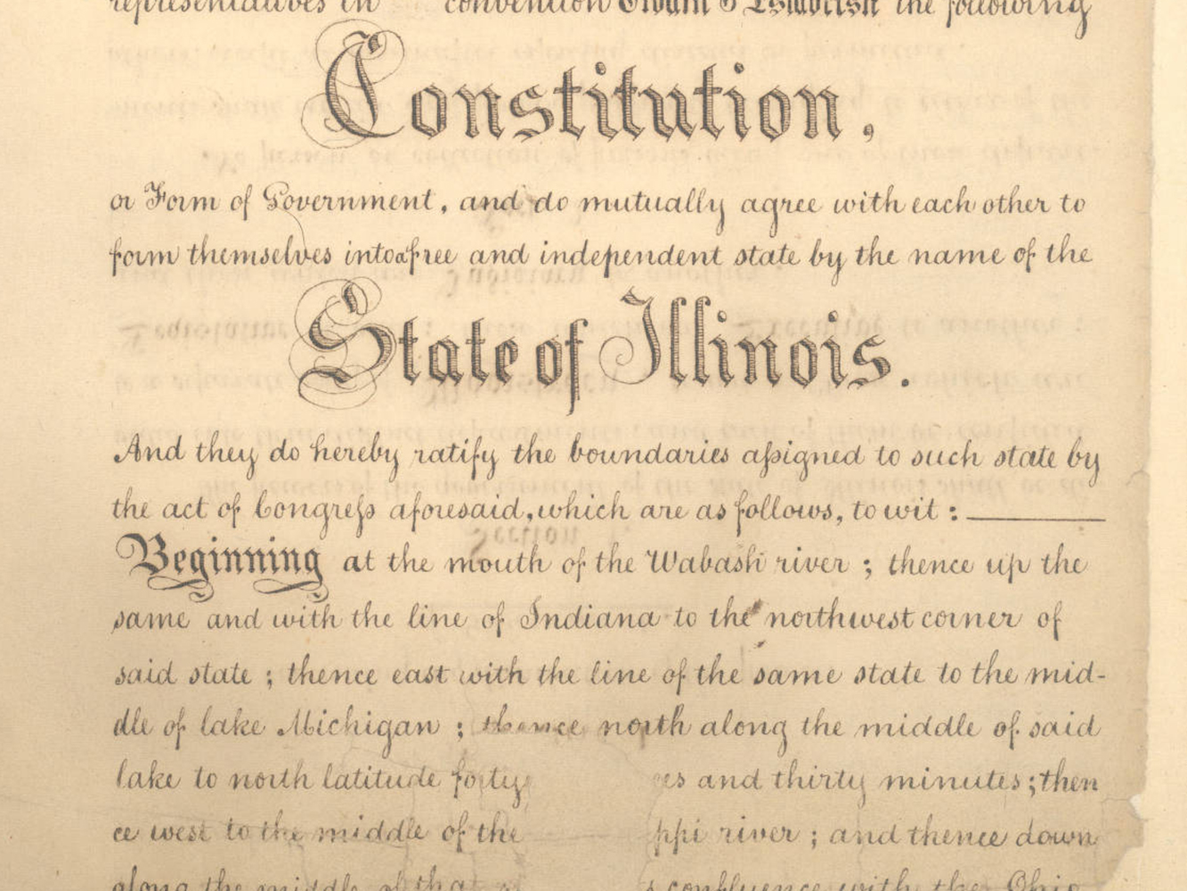 The Caucus Blog of the Illinois House Republicans The First Constitution