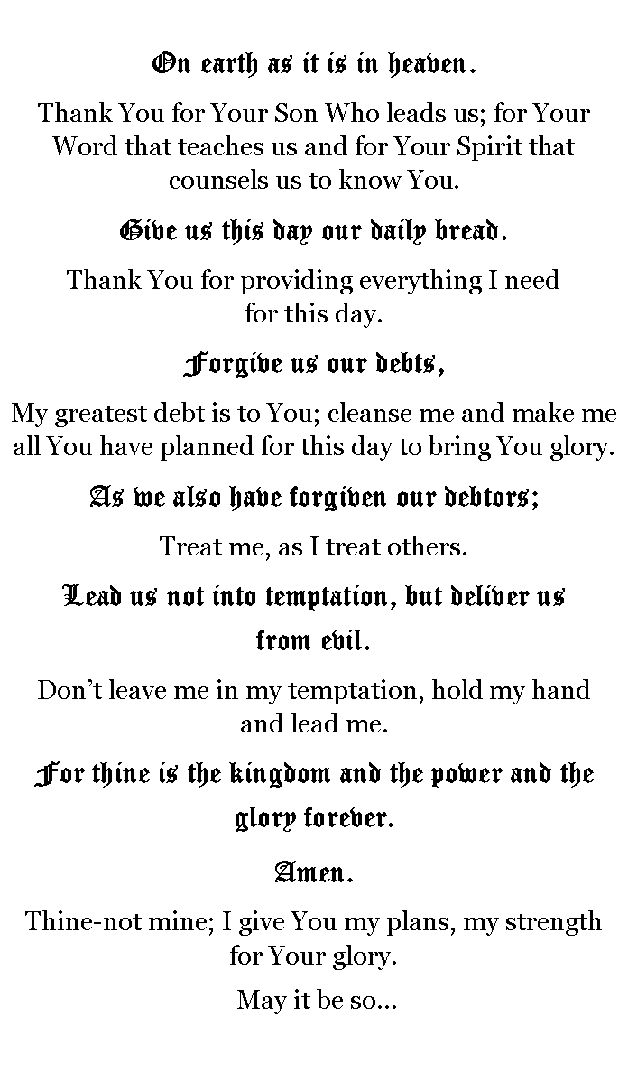 WE ARE PROPHECY! The Model Prayer Simply Defined