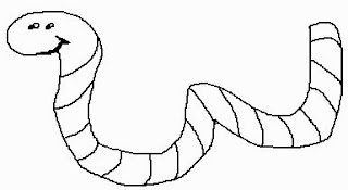 Dibujo de un gusano feliz para colorear