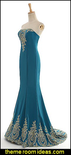 Formal Evening / Military Ball Dress - Elegant / Lace-up Trumpet / Mermaid Strapless Floor-length Satin with Appliques Fashion style clothing - cute designs - modern woman dress style - pretty fashion vintage style - fashion boutique - dresses - tops - jackets - jeans - pants - party dress - womens clothes - girls clothes - Scarf necklace - decorate yourself Formal Evening / Military Ball Dress - Elegant / Lace-up Trumpet / Mermaid Strapless Floor-length Satin with Appliques