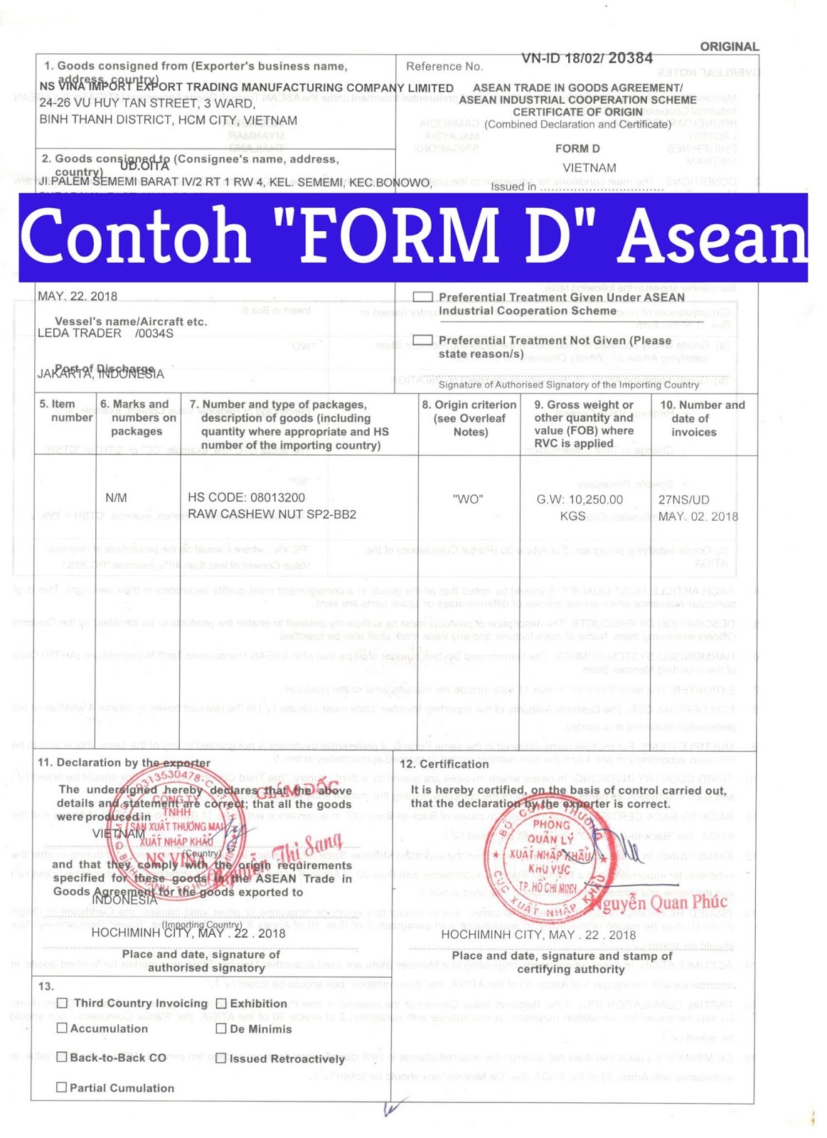 Form E Asean China Free Trade – UnBrick.ID