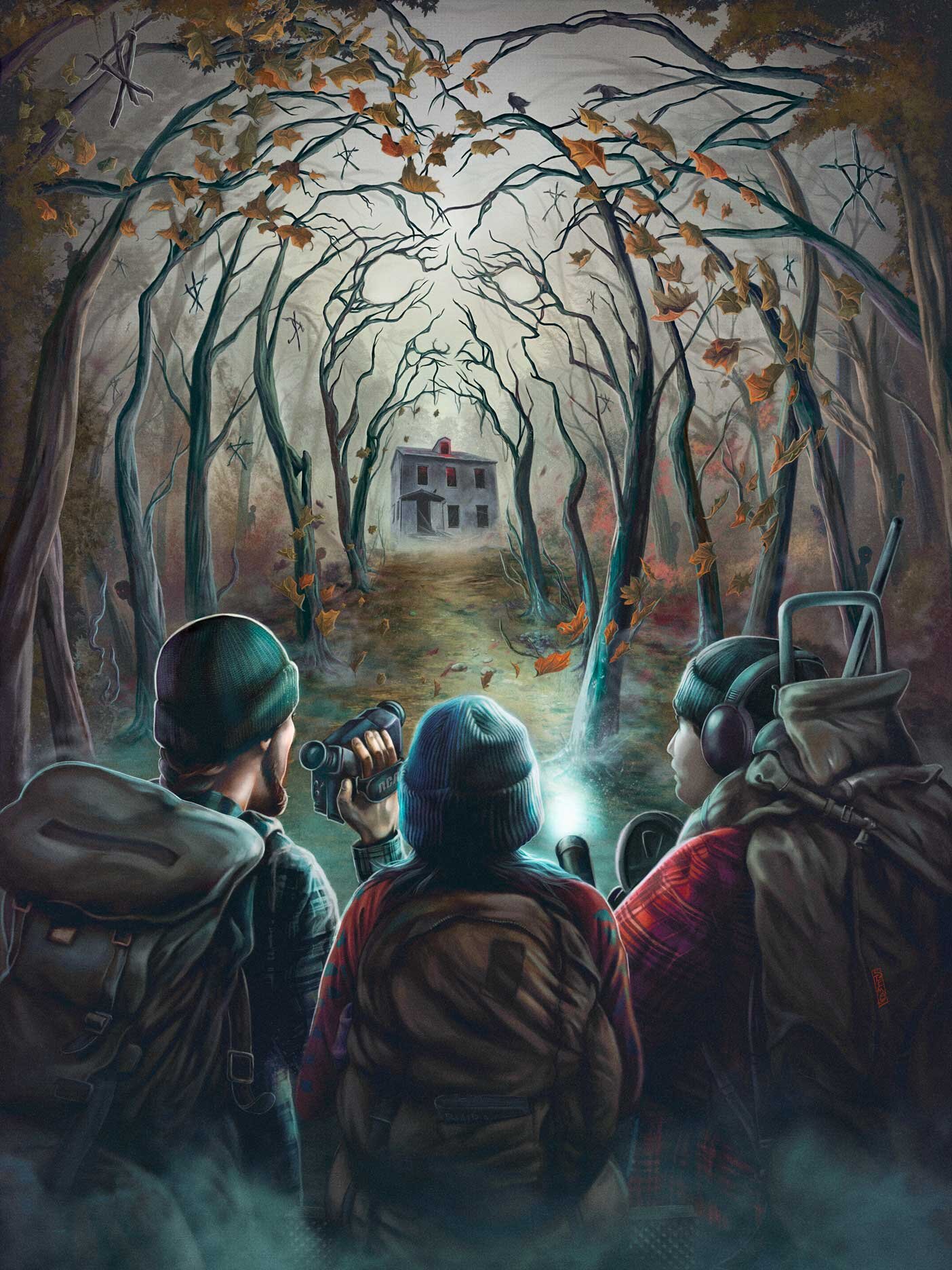 The Horrors of Halloween: THE BLAIR WITCH PROJECT (1999) Print By SPOOK HOUSE STUDIOS