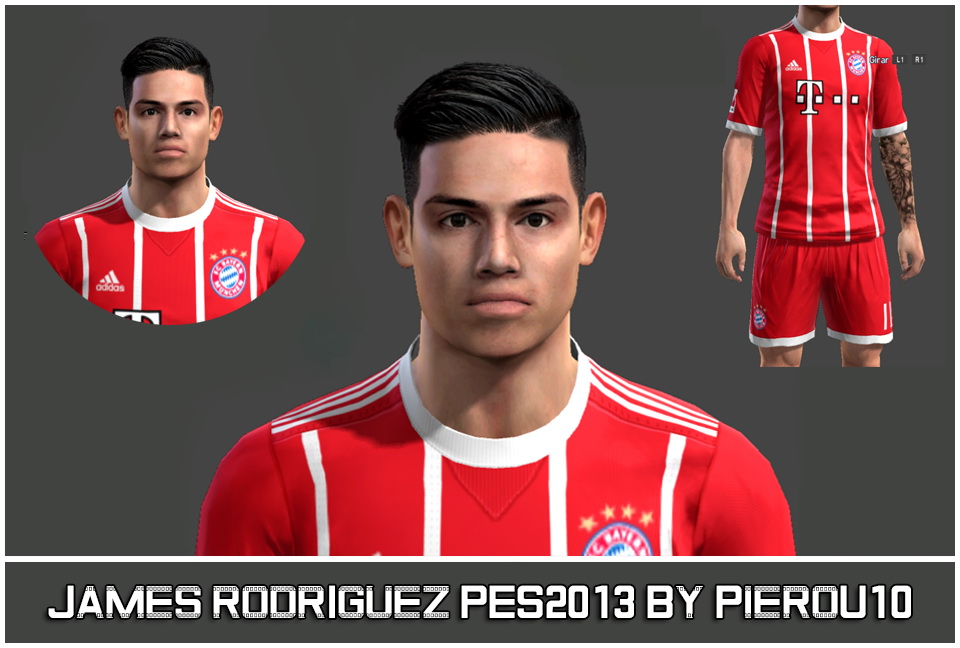 Ultigamerz Pes 2013 James Rodriguez Bayern Face Tattoo