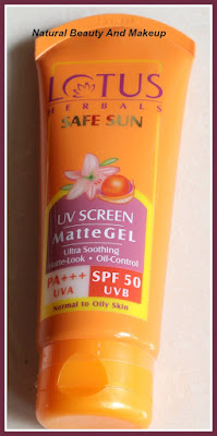 Haulpost featuring Lotus UV screen Matte gel sunscreen on Natural Beauty And Makeup blog