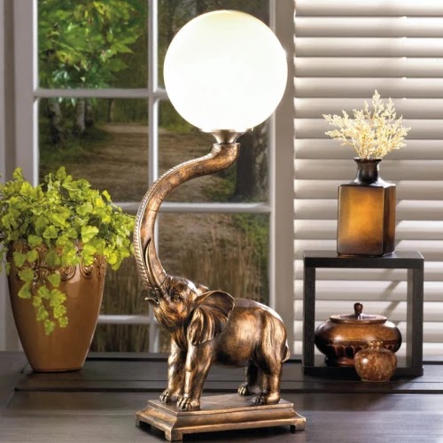Trumpeting Elephant Table Lamp