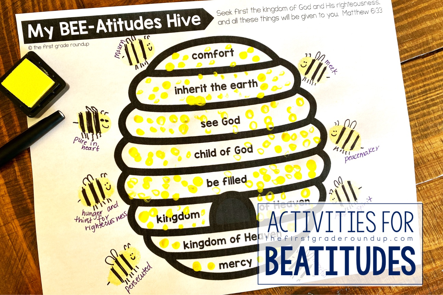 Printable Kids Beatitudes Printable Kids Beatitudes