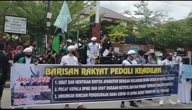 Efek Bimtek Meluas, Sejumlah Massa Demo di Kejari dan Kantor Bupati Aceh Timur September 16, 2020
