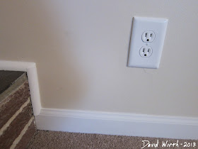 flip house, new trim and electric outlets