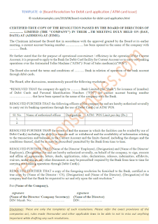 board resolution format for debit card board resolution format for debit card