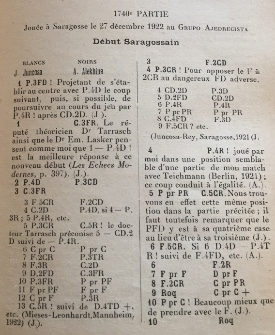 La Stratégie, 1922, recorte de la página 39
