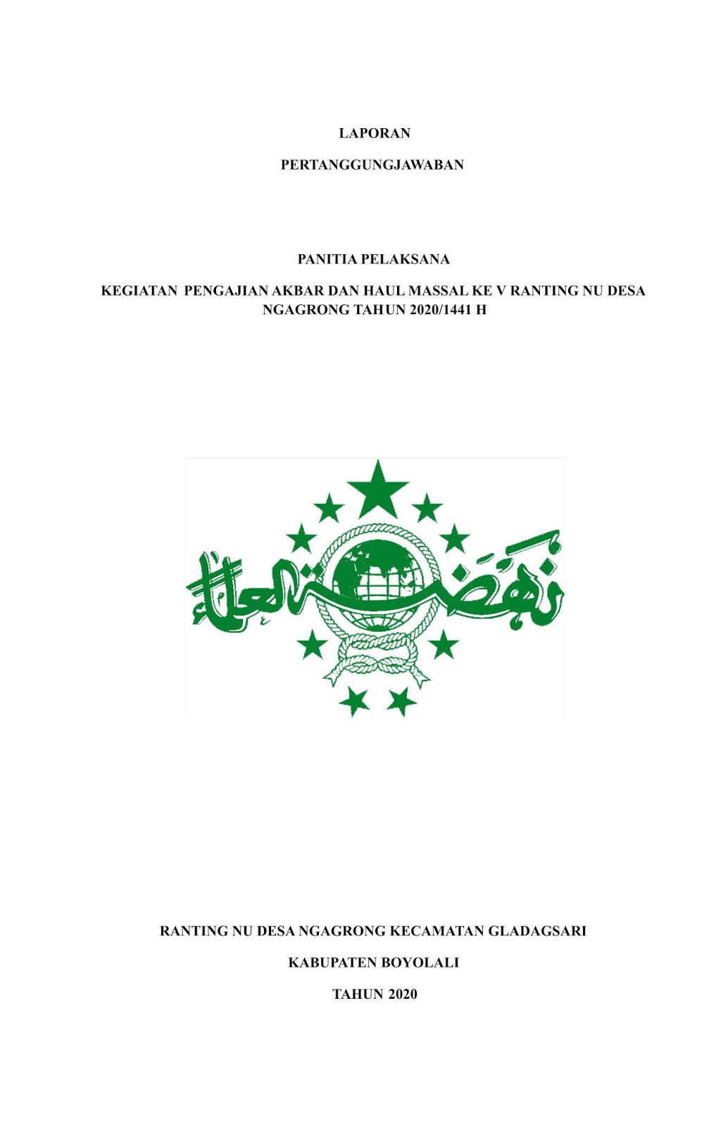 Teguhgilang CONTOH LAPORAN PERTANGGUNGJAWABAN PENGAJIAN