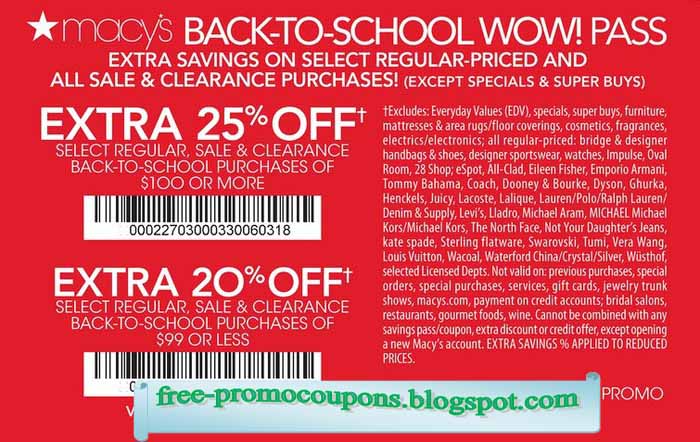 Printable Coupons 2018: Macy's Coupons