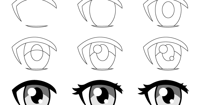 Como desenhar olhos de anime - Para iniciantes