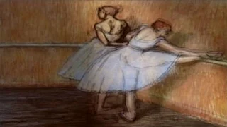 Zoe narrates an animation of a ballet painting by Edgar Degas. sesame street zoe's dance moves