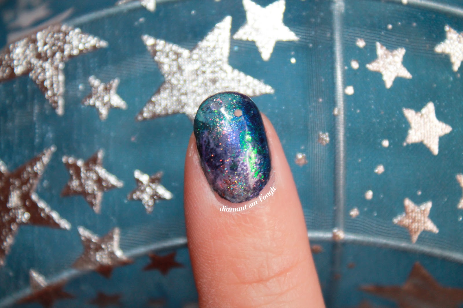 diamant sur l'ongle ☄Galaxy Nails sur mes ongles