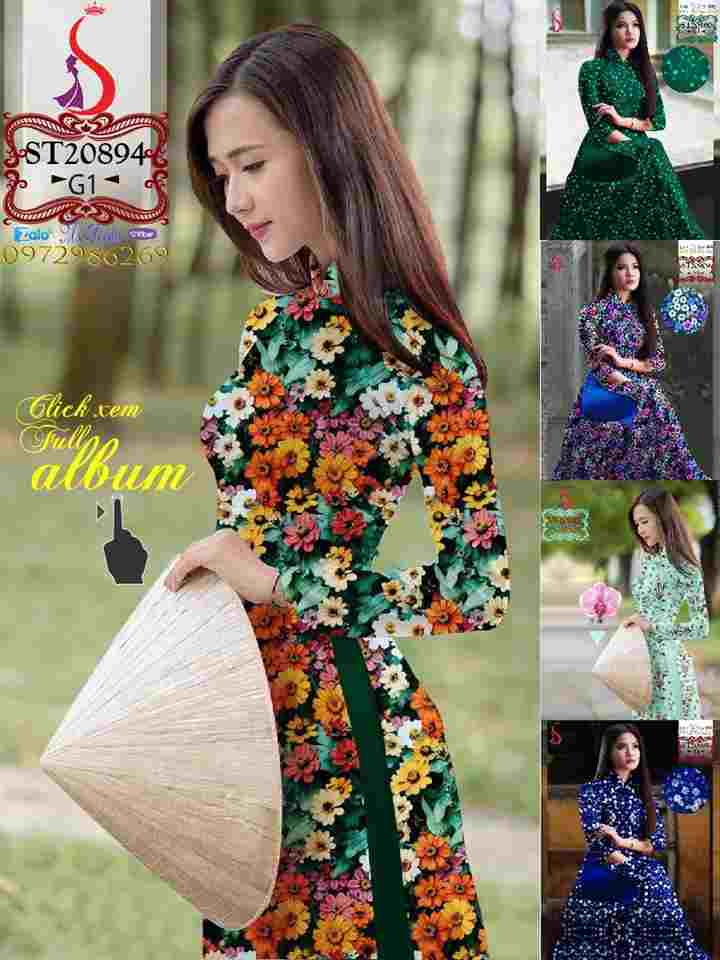 Bộ sưu tập 500 mẫu vải áo dài hoa nhí đẹp thanh lịch cho ban