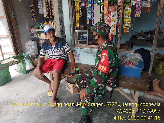 Pesan Babinsa untuk Masyarakat Hadapi Maraknya Virus Corona