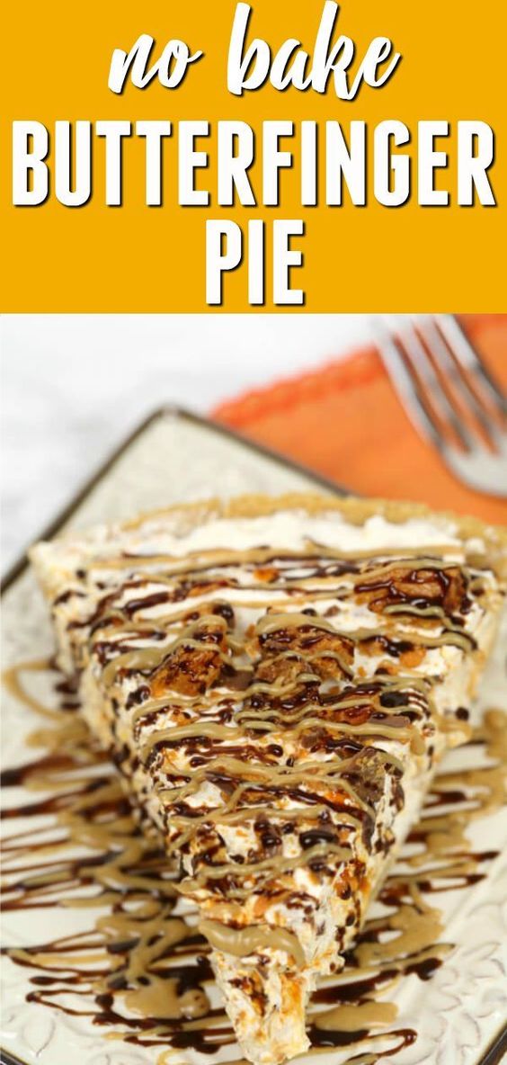 This Easy No Bake Butterfinger Pie is my favorite easy no bake dessert recipe.  It comes together in no time at all and is always a crowd pleaser! #itisakeeper #recipe #recipes #easyrecipe #quickrecipe #dessert #easydessert #nobakedessert #pie #butterfing