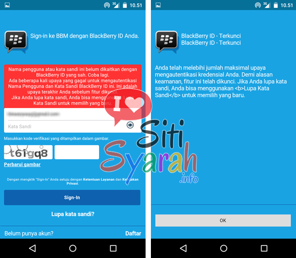 akun bbm android terkunci