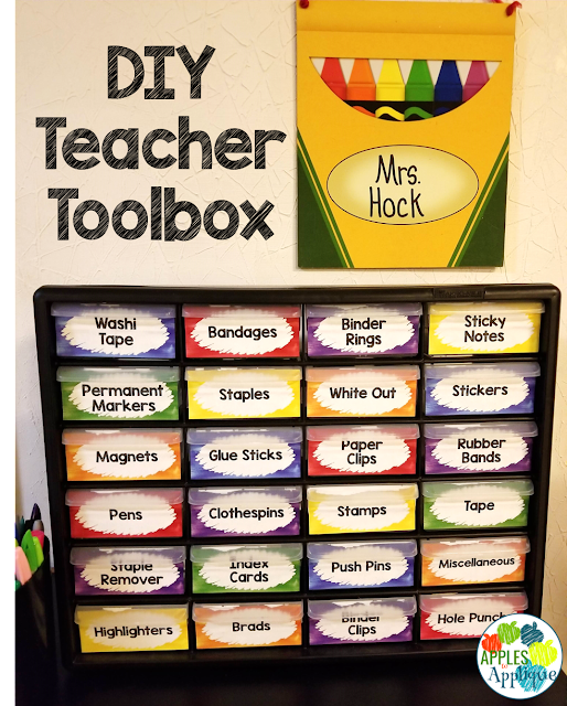 DIY Teacher Toolbox | Apples to Applique