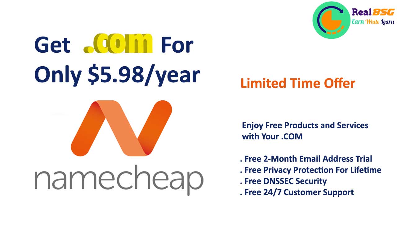 How to Get .COM Domain for $5.98/year at Namecheap?
