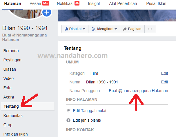 Cara Tukar Nama Fanpage Facebook Nikkhazami Com