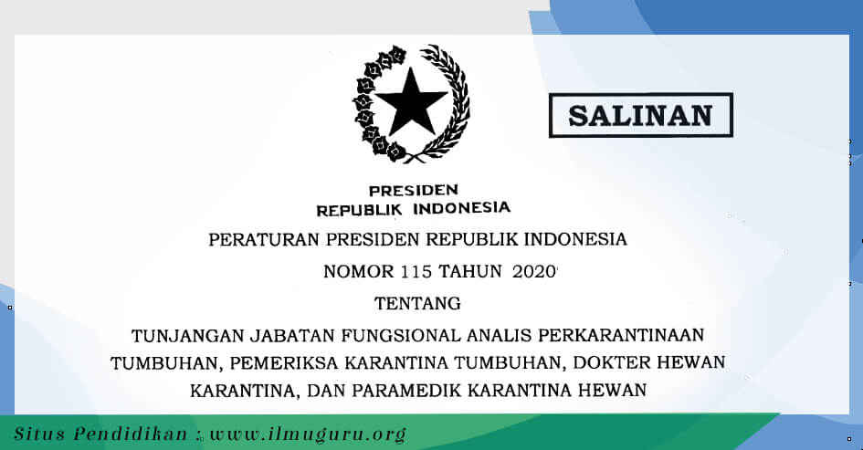 Peraturan Presiden Nomor 115 Tahun 2020 Perpres No 115 Tahun 2020