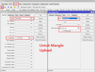 Kkonfigurasi Mangle Untuk Trafik Upload