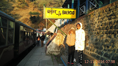 UNESCO World Heritage train is on Barog Station, Shimla. Barog railway station is a small railway station in Solan district in the Indian state of Himachal Pradesh. The station lies on UNESCO World Heritage Site Kalka–Shimla Railway. Barog railway station is located at an altitude of 1,552 metres (5,092 ft) above mean sea level. 