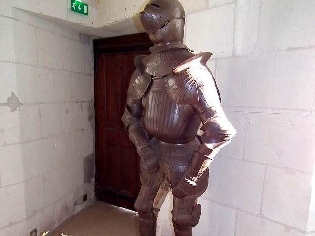 Maximilian style 16C armour, collection of the Chateau Royal d'Amboise, Indre et Loire, France. Photo by Loire Valley Time Travel.