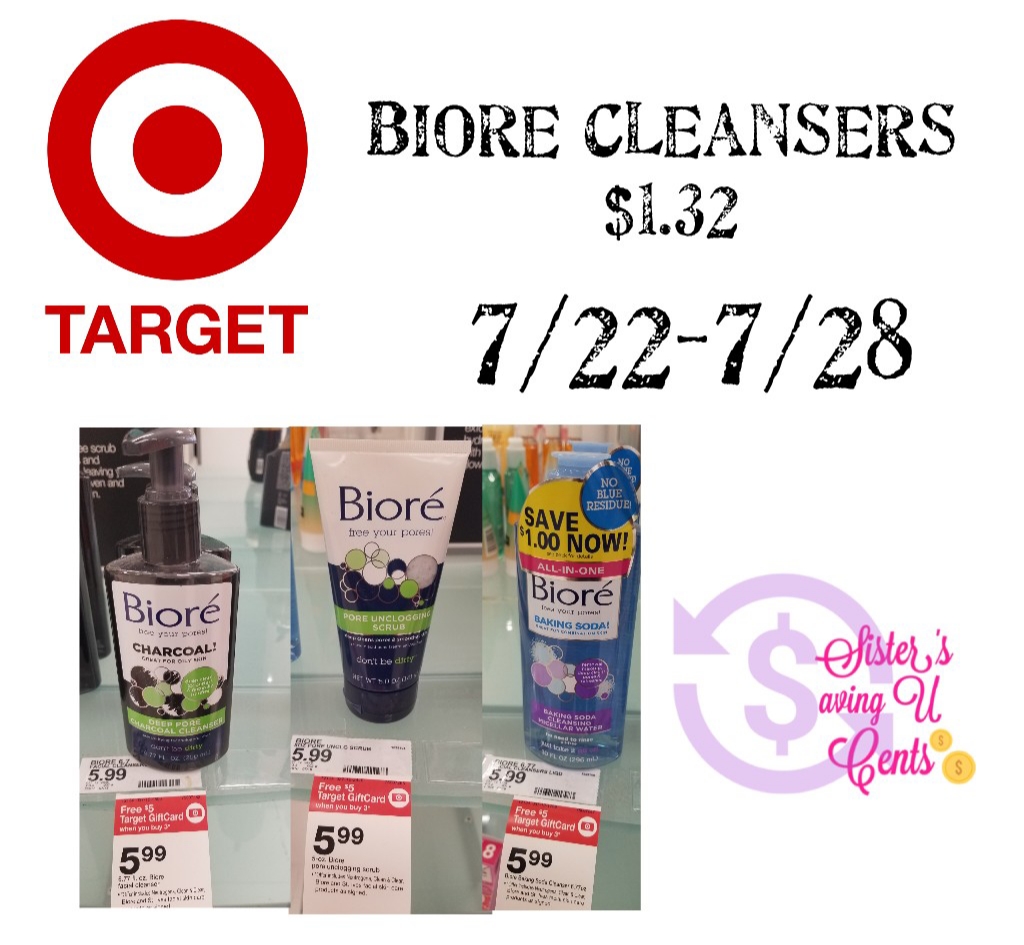 Bior'e Cleansers 1.32 At Target!!