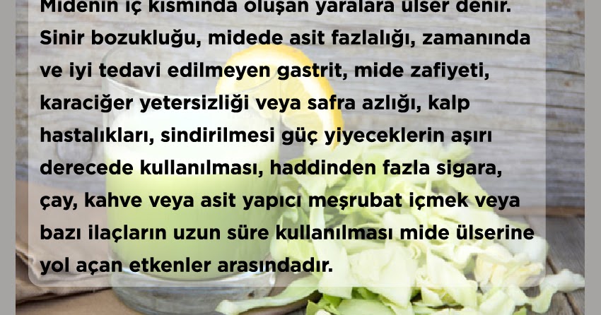 BELİRTİLER Lahana Suyu Ülsere İyi Gelir Mi