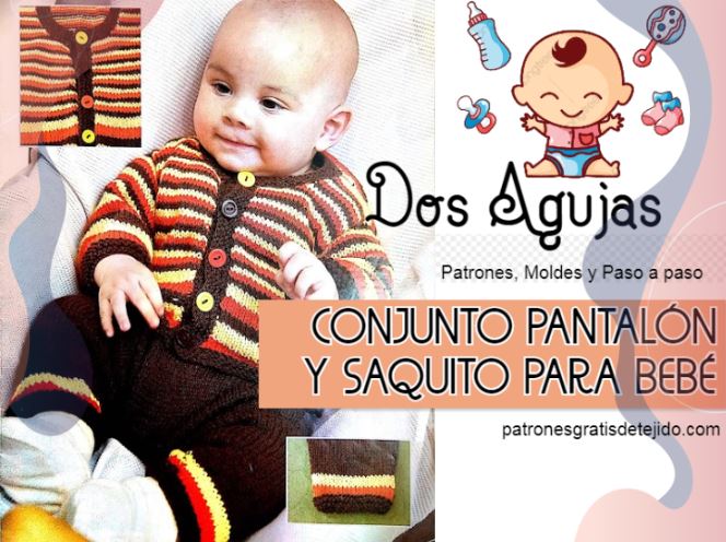 y saquito para bebe 🥰 Dos agujas 🥰 6 meses