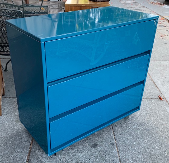 UHURU FURNITURE & COLLECTIBLES SOLD 101074 3 Drawer CB2 Blue