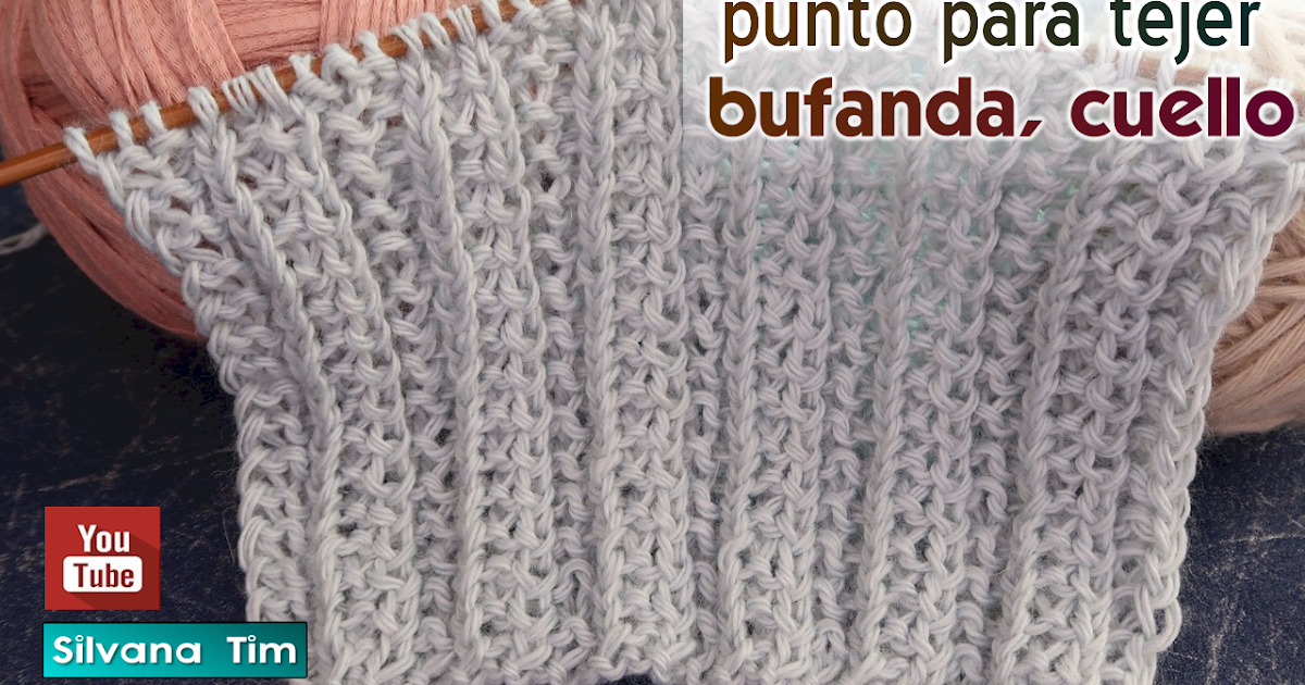 Punto REVERSIBLE, ideal para tejer cuello. Tejido con dos Agujas # 924