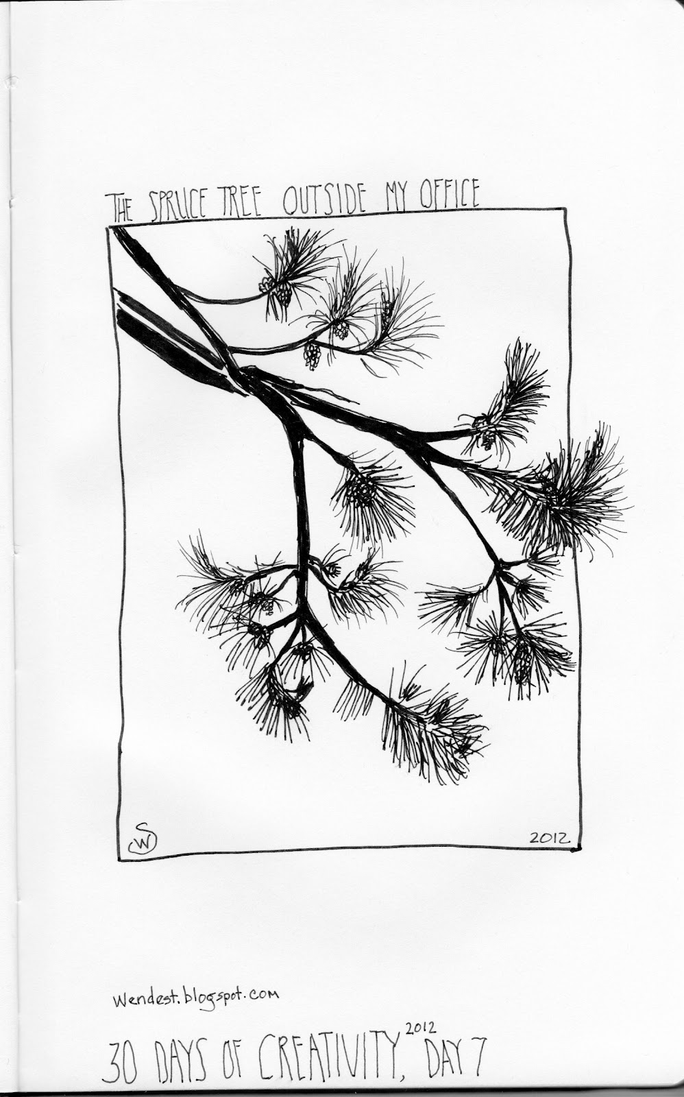 Wendy Designs: Spruce Tree, 30Doc Day 7