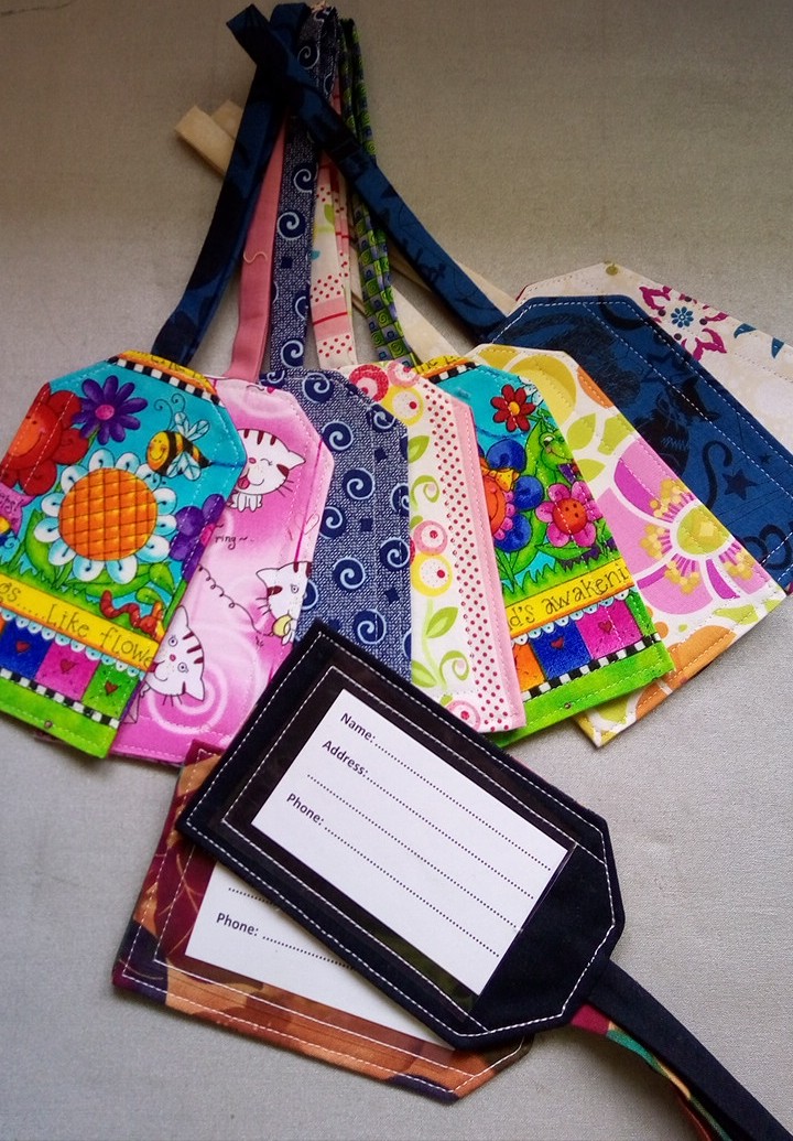 Quilt, Knit, Run, Sew Luggage Tags for Dance