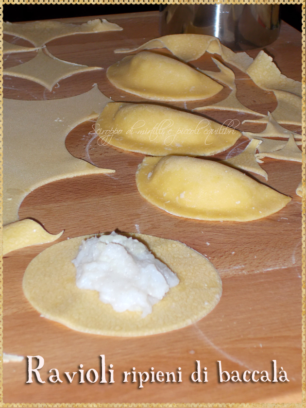 Ravioli ripieni di baccalà