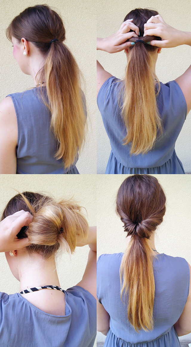 Easy hairstyle tutorial Inside Out Ponytail Nothin' Fancy. Really.