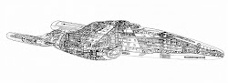 voyager trek drawing cutaway uss line
