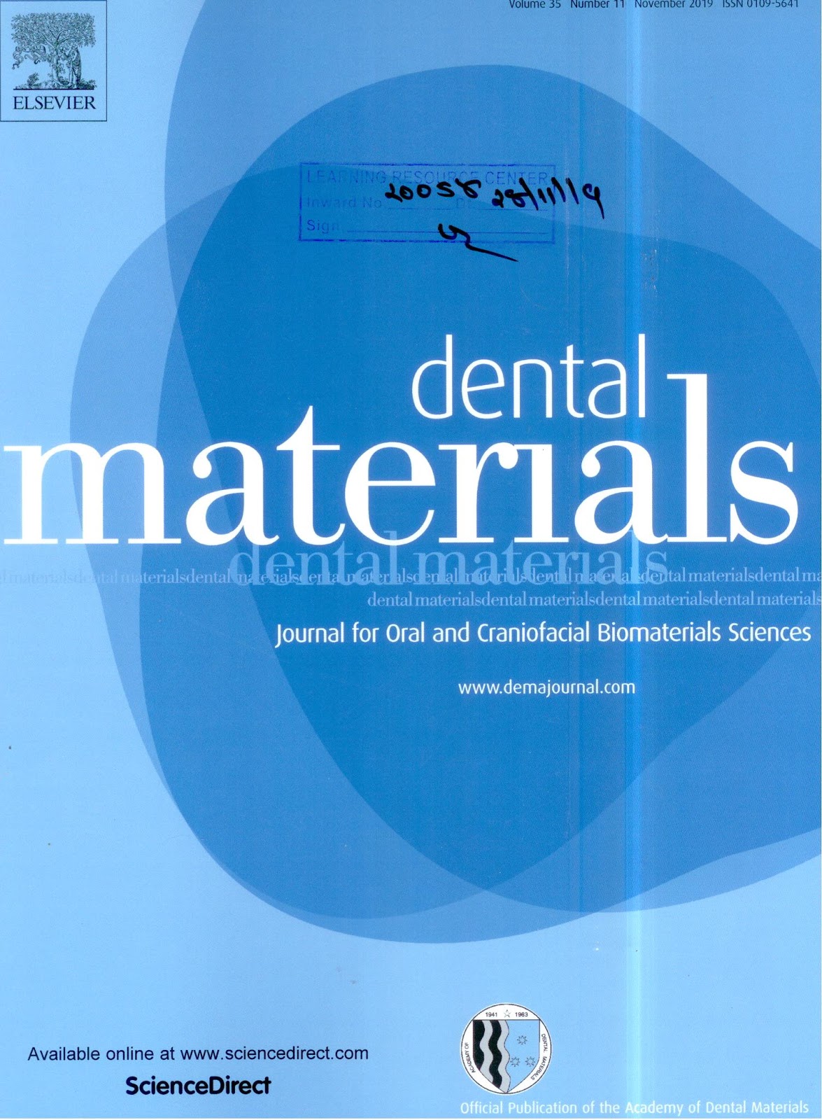https://www.sciencedirect.com/journal/dental-materials/vol/35/issue/11