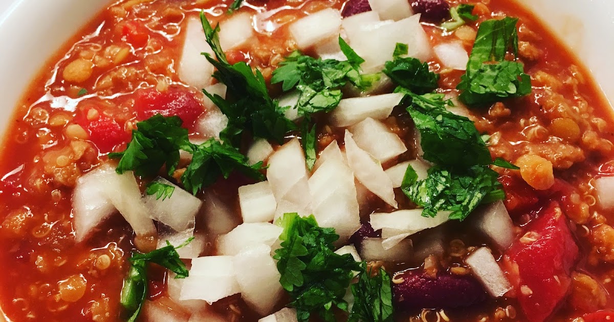 BANKRUPT VEGAN Red Lentil and Quinoa SlowCooker Chili
