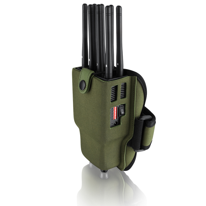 Drone Jammer Handheld 8 Channels GPS Signal Blocker Signal Jammer